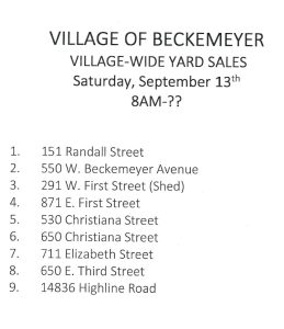 Yard Sale Map